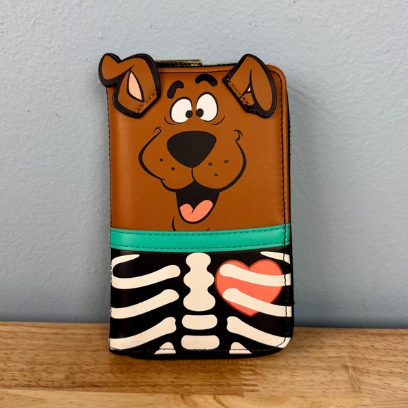 Loungefly Handbags - Loungefly Scooby Doo Cosplay Glow Skeleton Zip Around Wallet Halloween